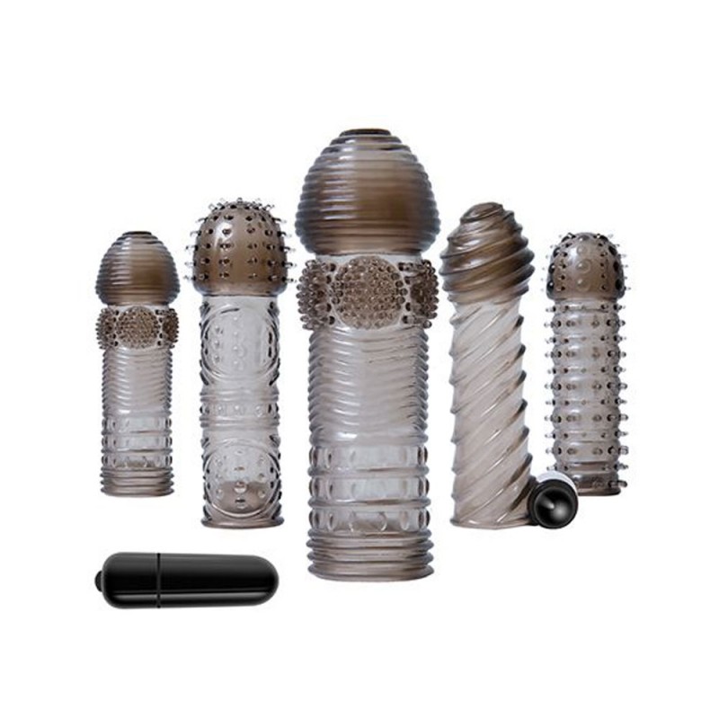 Evolved Selopa 5pcs Penis Sleeves With Vibrating Bullet