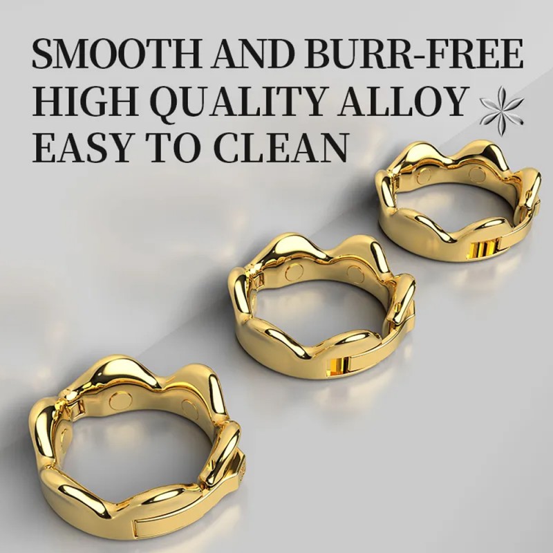 LOCKINK Ring of Kings - Gold Plated Alloy Easy Clasp Glans Ring 6