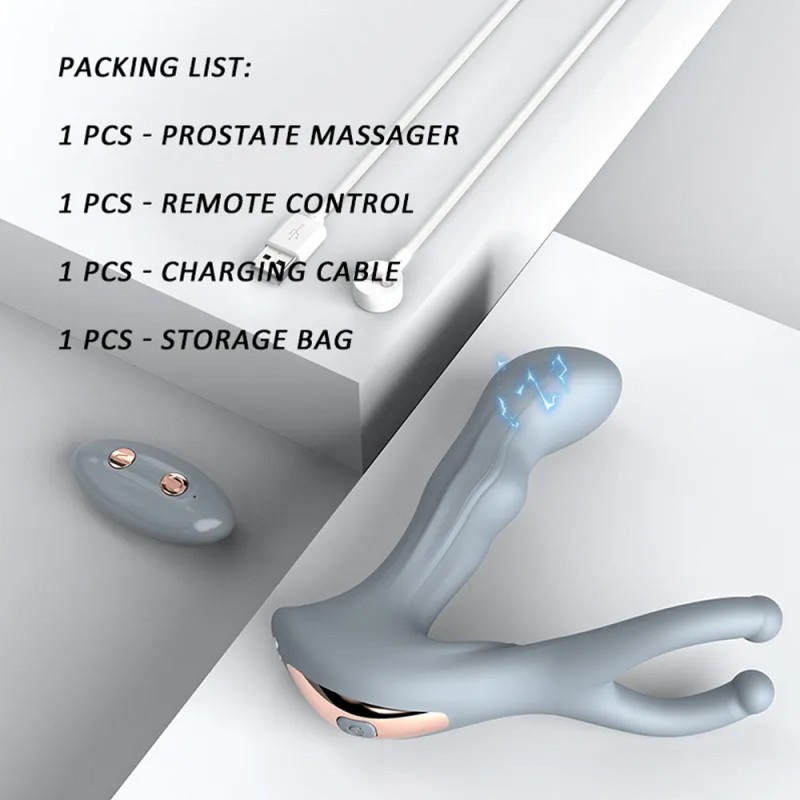 LOCKINK Sevanda E-stim and Vibration Prostate Massager with Remote Control2