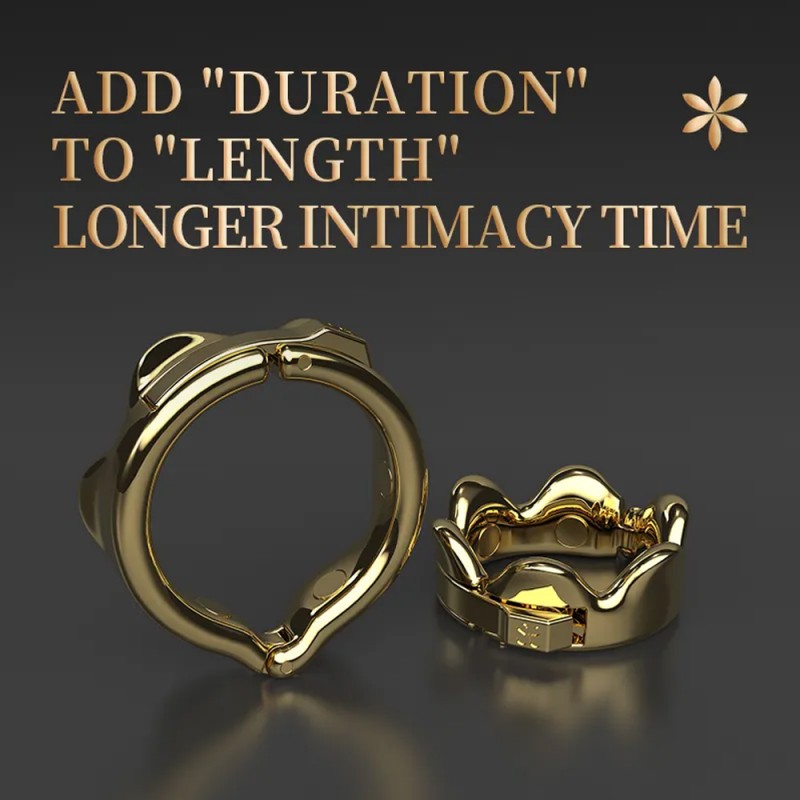 LOCKINK Ring of Kings - Gold Plated Alloy Easy Clasp Glans Ring 3