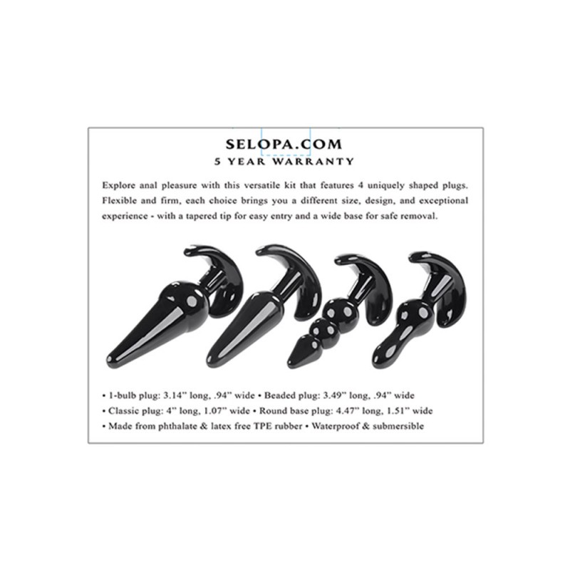 Evolved Selopa Intro To Anal Plugs 4 PCS