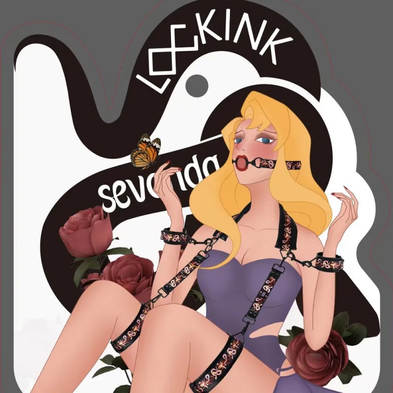 LOCKINK Flowering Serpent Leather Bondage Set 4