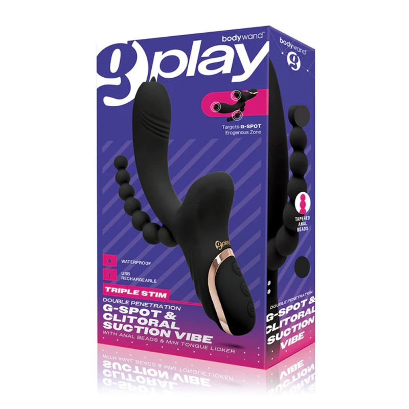 Bodywand G-Play Triple Stim G-Spot & Clitoral Suction Vibe with Anal Beads2