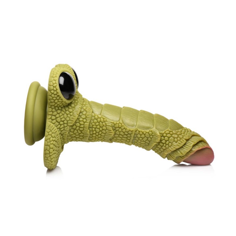 Creature Cocks - Swamp Monster Green Scaly Silicone Dildo 3