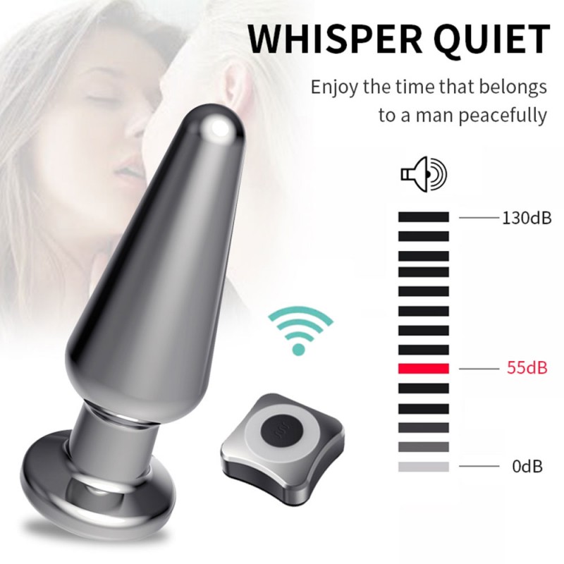 Metal Anal Plug Vibrator with Remote Control Magnetic Rechargeable4