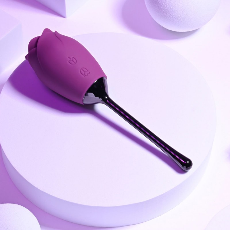Playboy Petal Rose Clitoral Vibrator with Tongue Flicking1