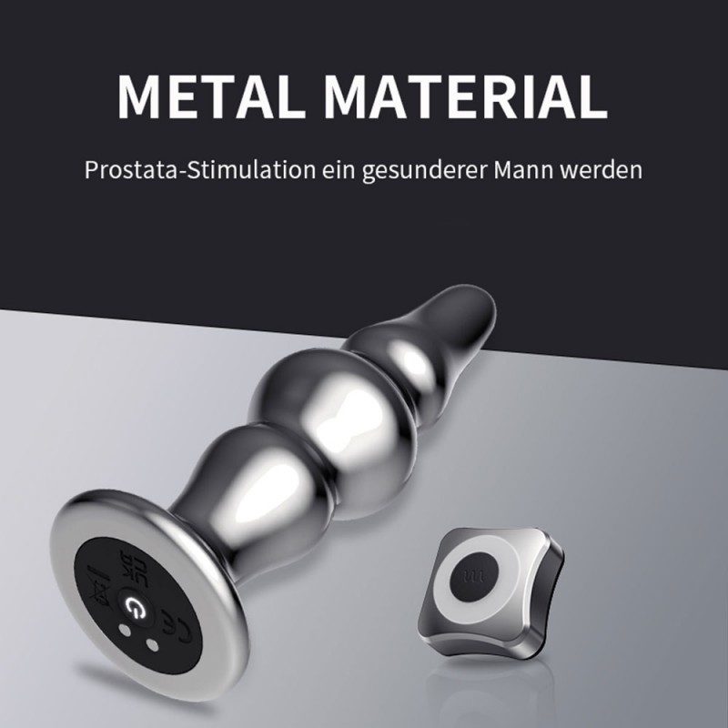 Vibrating Butt Beaded Plug with Remote7