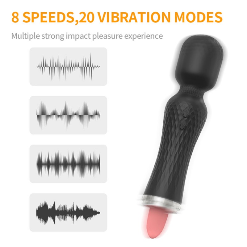 AV Wand with Tongue Licking Double Ended Vibrator4