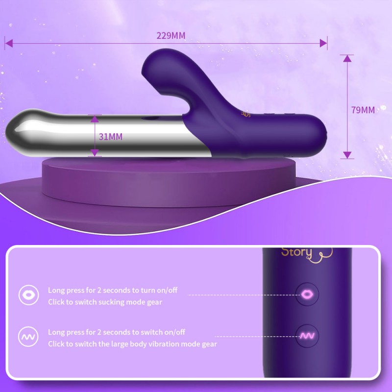 G-Spot Vibrator with 3 Clitoral Suctions & 10 Vibration Modes4
