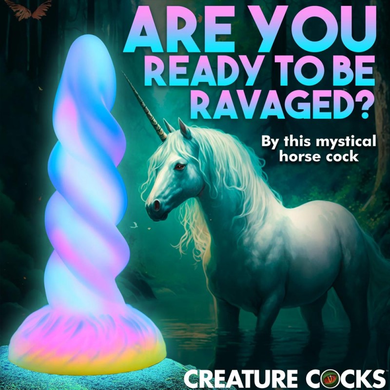 Creature Cocks Moon Rider Glow-In-The-Dark Unicorn Dildo 44
