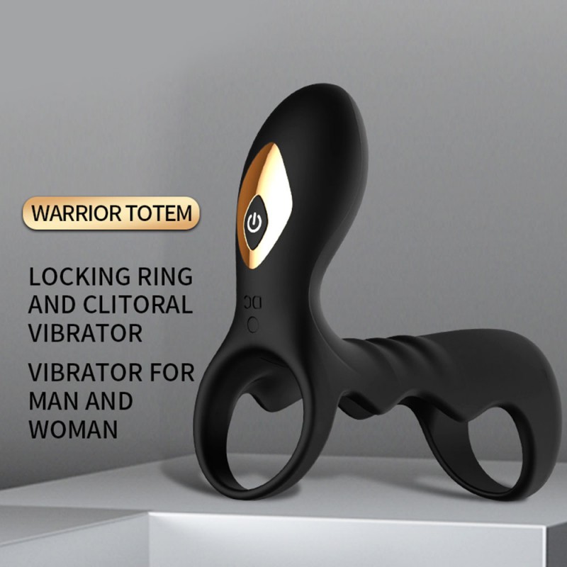 Double Penis Ring Vibrator with 10 Vibration Modes for Couples1