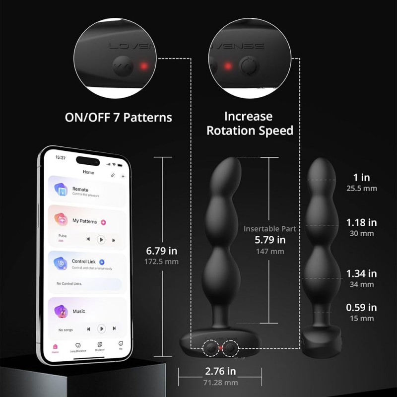 Lovense Ridge App-controlled Vibrating And Rotating Anal Beads 6
