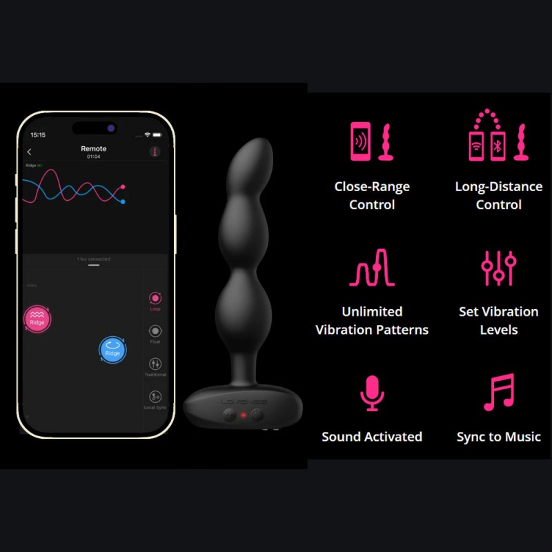 Lovense Ridge App-controlled Vibrating And Rotating Anal Beads 4