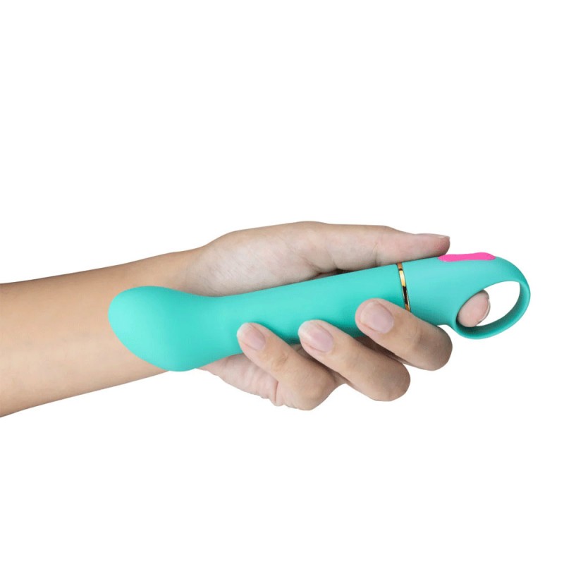 Blush Aria Flirty AF Silicone G-Spot Vibrator with Loop Handle Teal5