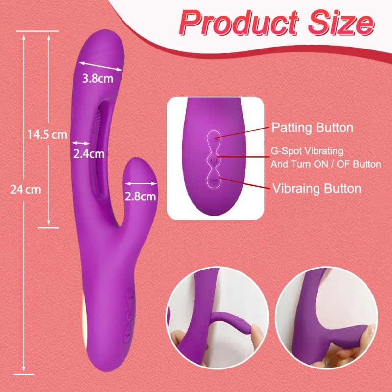 Rabbit Tapping G-Spot Patting Vibrator with Powerful 21 Modes1