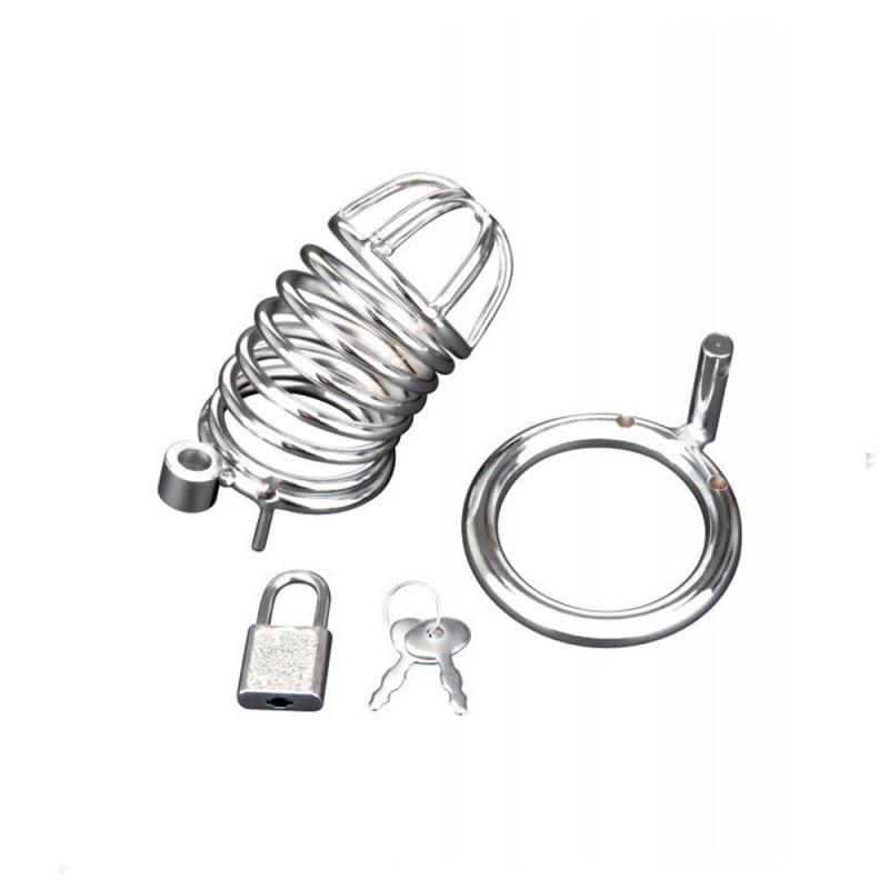 Deluxe Steel Chastity Cage 44