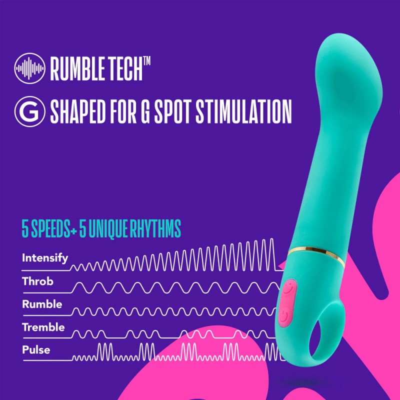 Blush Aria Flirty AF Silicone G-Spot Vibrator with Loop Handle Teal3