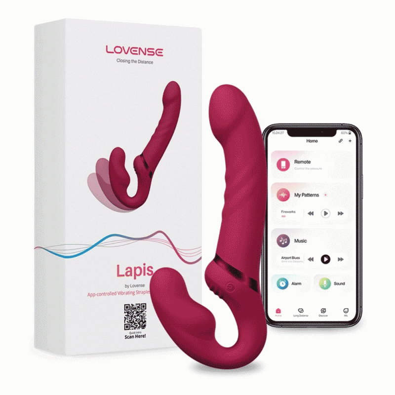 Lovense Lapis Vibrating Strapless Strap On 54