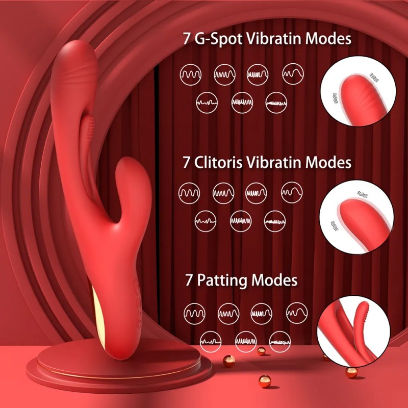 Rabbit Tapping G-Spot Patting Vibrator with Powerful 21 Modes5