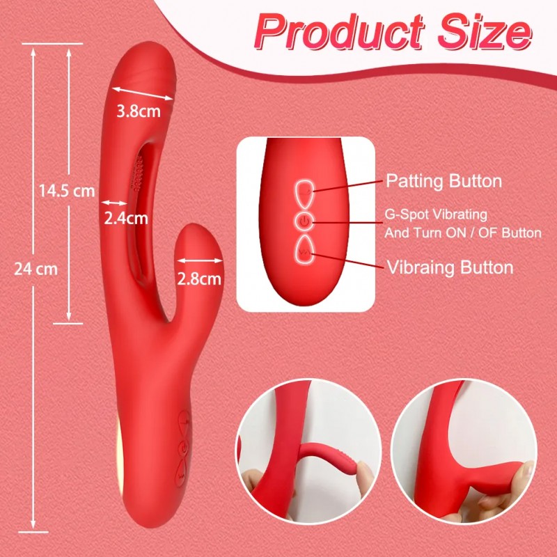Rabbit Tapping G-Spot Patting Vibrator with Powerful 21 Modes6