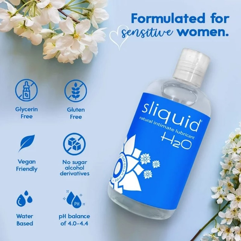 Sliquid Naturals H2O Original Water Based Lubricant 4.2oz 3