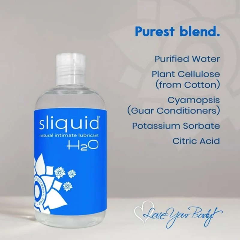 Sliquid Naturals H2O Original Water Based Lubricant 4.2oz 8