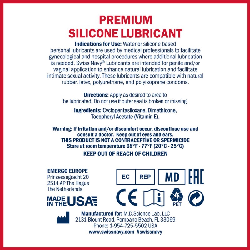 Swiss Navy Premium Silicone Based Lubricant