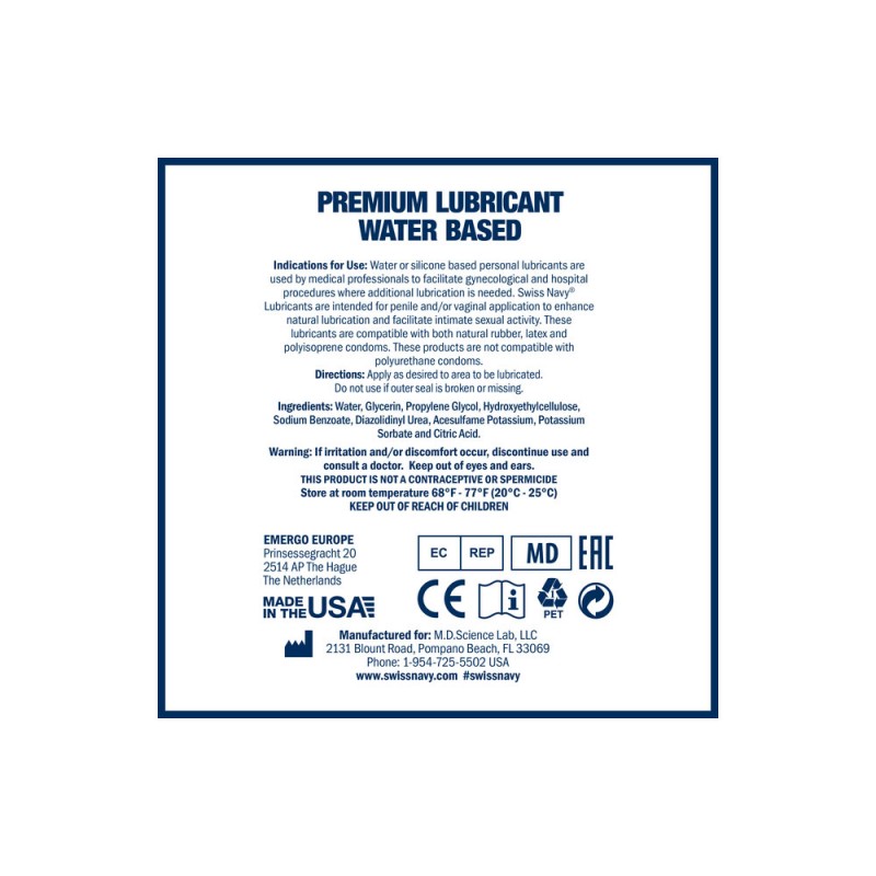Swiss Navy Premium Water Based Lubricant 2