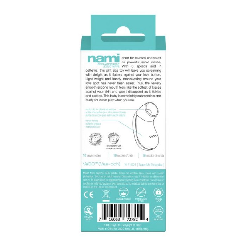 VeDO Nami Rechargeable Mini Sonic Clit Suction Vibrator2