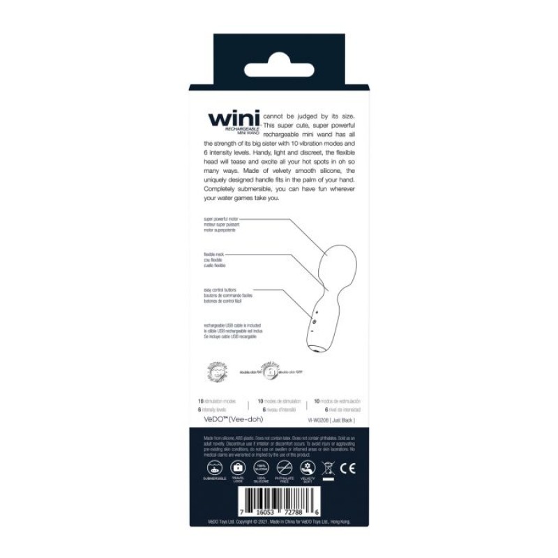 VeDO Wini Rechargeable Mini Wand Vibrator Handheld Massager2