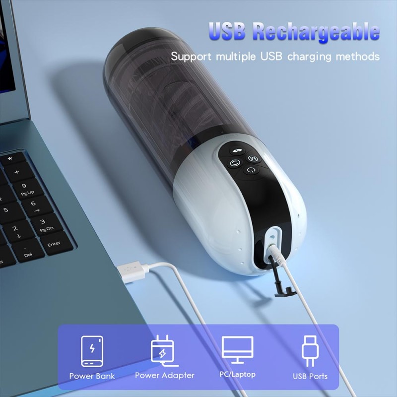 Aierle Suction Thrusting Vibrator Masturbation Cup with Tougue Licking9