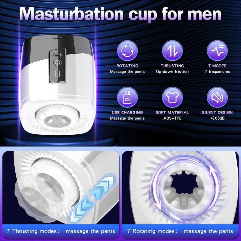 Aierle Erectile Stem Powerful Thrusting & Rotating Male Masturbator 8