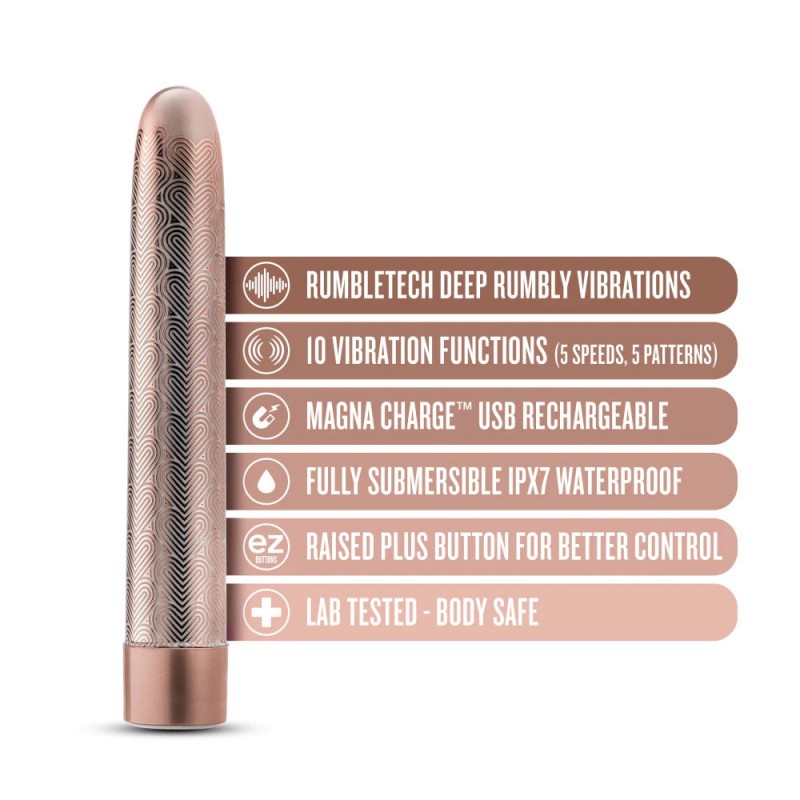 Blush The Collection Lattice 7 Inch Slimline Vibrating Bullet Stimulator2