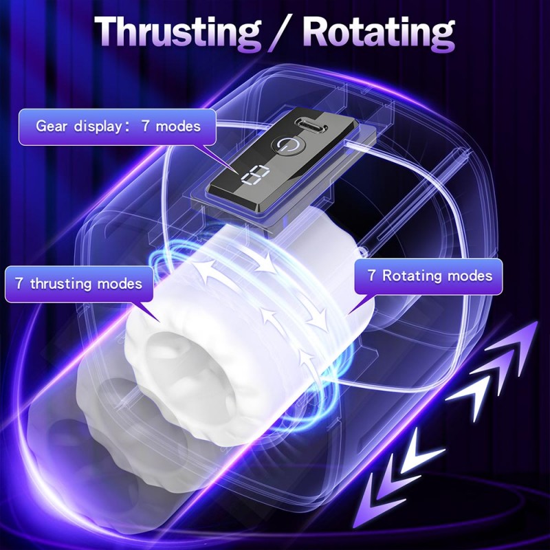 Aierle Erectile Stem Powerful Thrusting & Rotating Male Masturbator 7