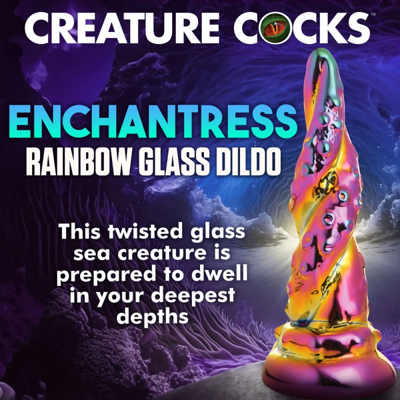 Creature Cocks Enchantress Rainbow Glass Dildo 2