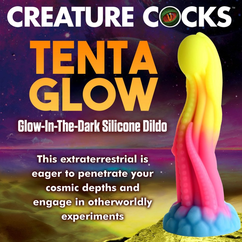 Creature Cocks Glow Glow In The Dark Silicone Tenta Dildo