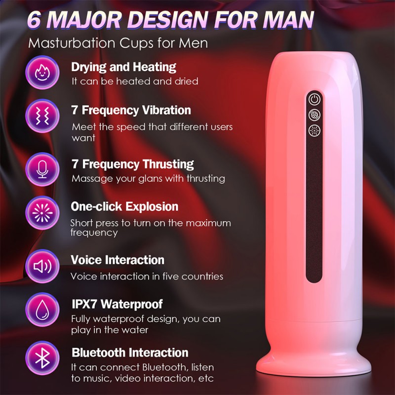 Aierle Thrusting Drying Heating Vibrating Voice Water Bath Masturbation Cup2