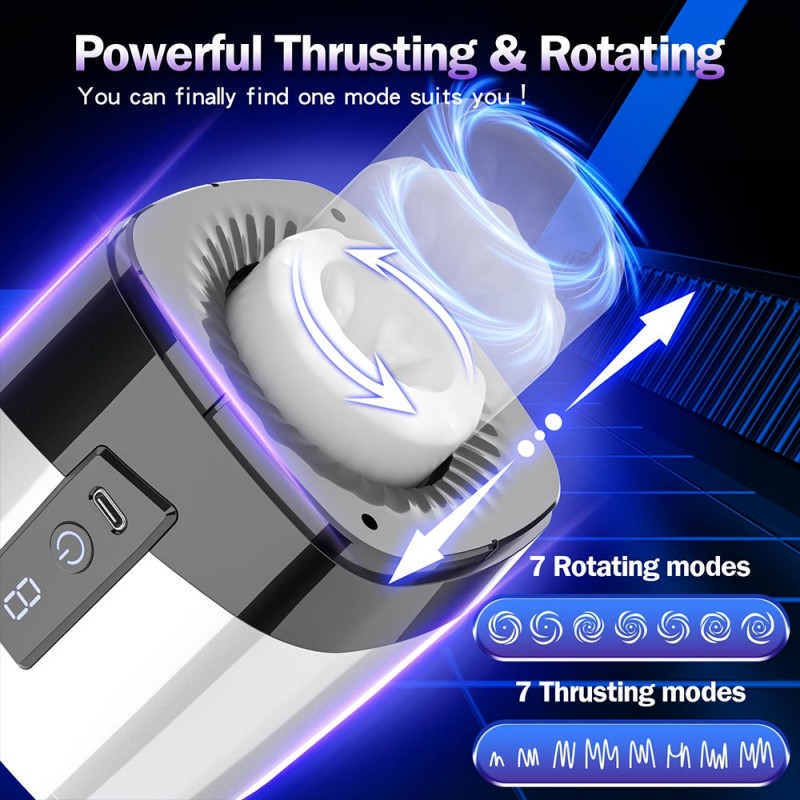 Aierle Erectile Stem Powerful Thrusting & Rotating Male Masturbator 6