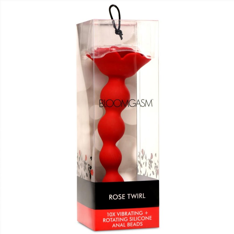 Bloomgasm Rose Twirl 10X Vibrating & Rotating Anal Beads 4