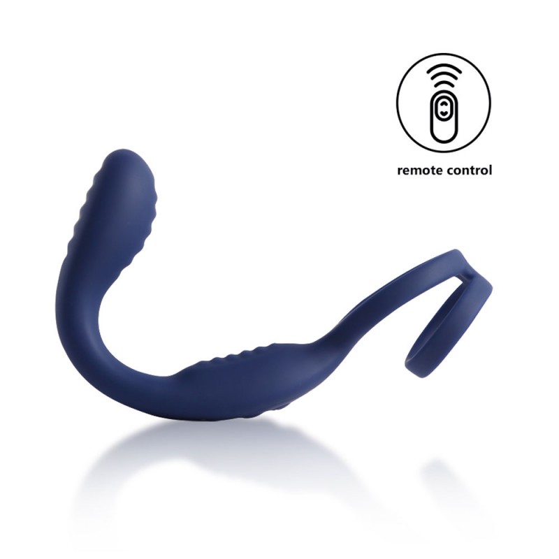 AROSUM VibraDuo Vibrating Perineum & Prostate Massager Double Cock Rings with Remote3