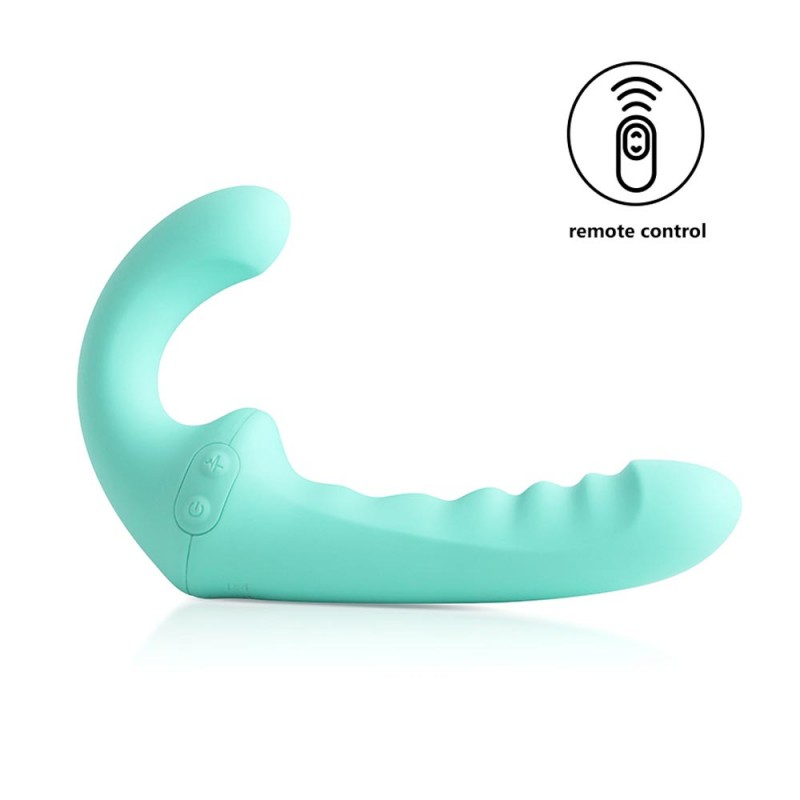 AROSUM VibraTwin Vibrating Strapless Strap On Dildo with Remote3