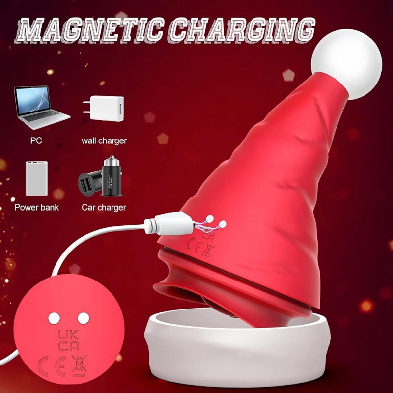 Santa Hat Multi Frequency Clitoral Stimulation Massage Vibrator