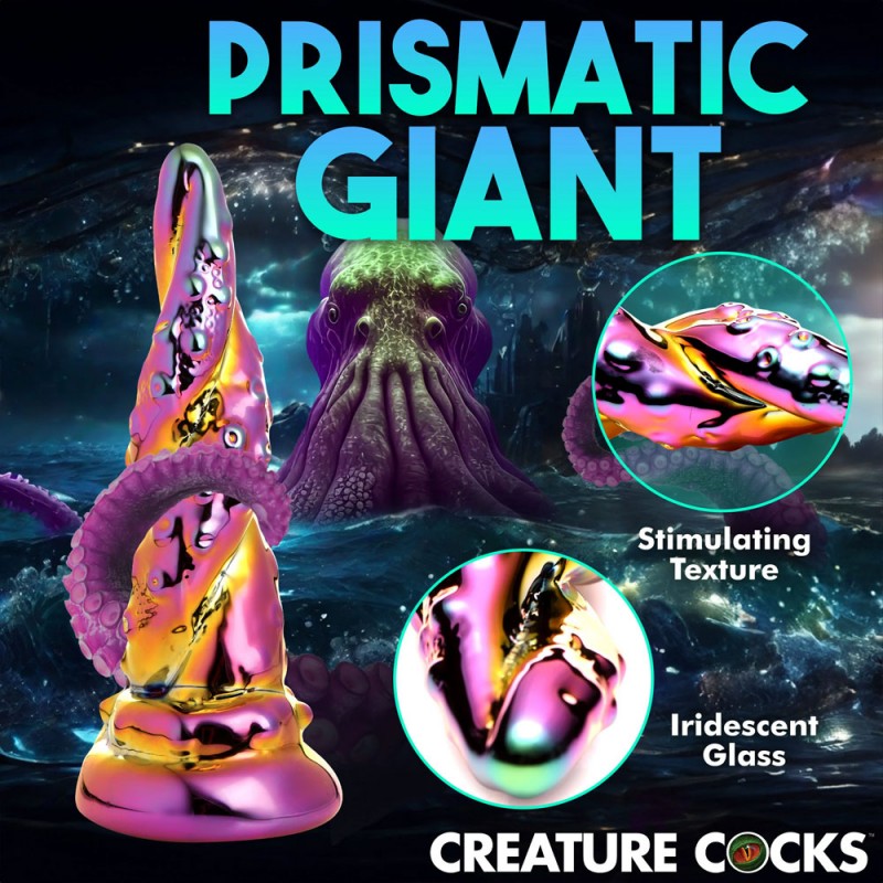 Creature Cocks Enchantress Rainbow Glass Dildo 5