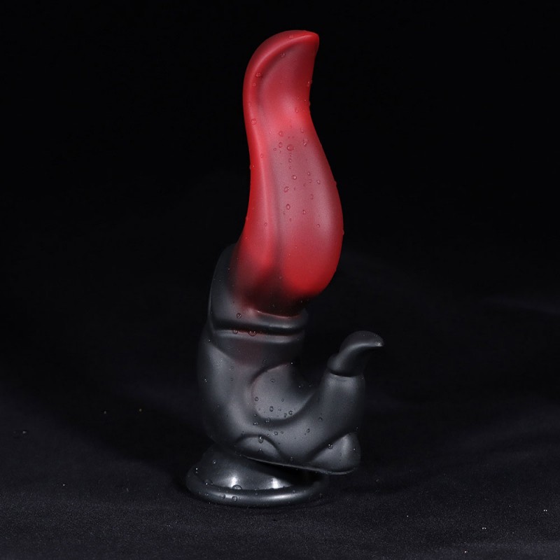 Fantasy Double Tongue Liquid Silicone 7 Inch Dildo with Suction Cup1