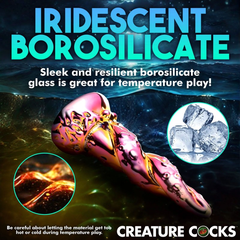 Creature Cocks Enchantress Rainbow Glass Dildo 6