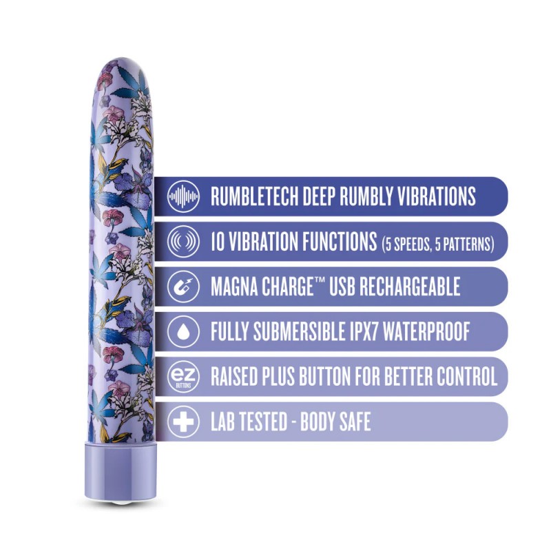 Blush Limited Addiction Floradelic 7 Inch Slimline G-Spot Vibrator 1