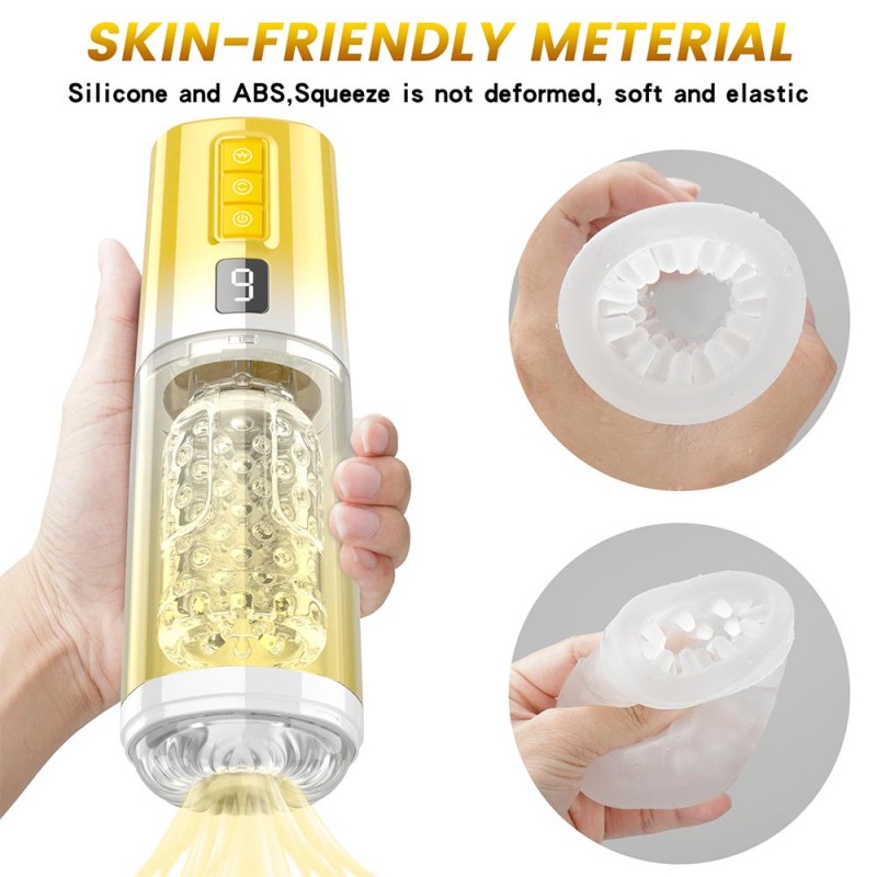 Aierle 9 Thrusting& 9 Rotating Wearable Strap On Masturbator 8