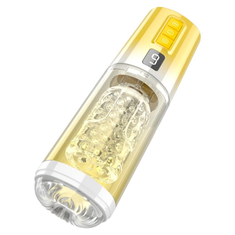 Aierle 9 Thrusting& 9 Rotating Wearable Strap On Masturbator 1