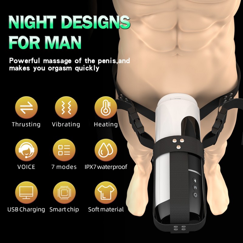 Aierle Wearable Fully Automatic Male Telescopic Vibrating Masturbator1