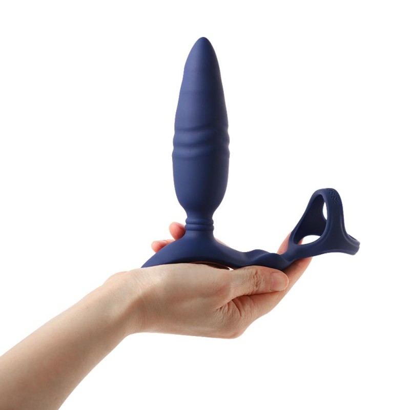 Arosum Ring’n’Rear Vibrating Thrusting Anal Plug with Remote3